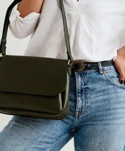 کیف دوشی زنانه چرم طبیعی