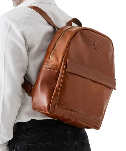 کوله چرم طبیعی مردانه