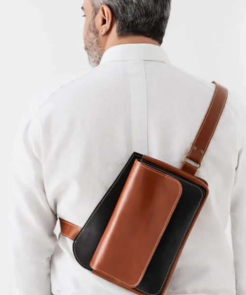 کیف چرم طبیعی رودوشی یونیسکس