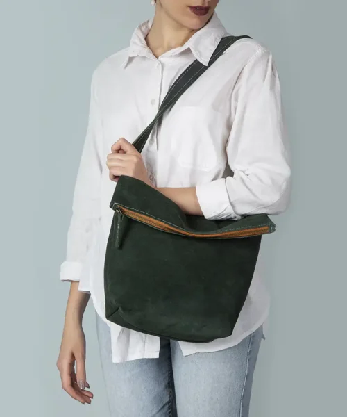 کیف دوشی چرم طبیعی مدل کژال