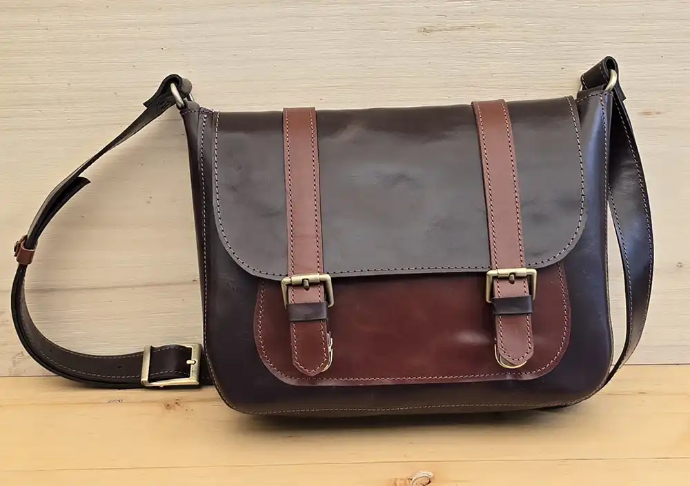 کیف دوشی چرم طبیعی مدل دیار - تصویر 9