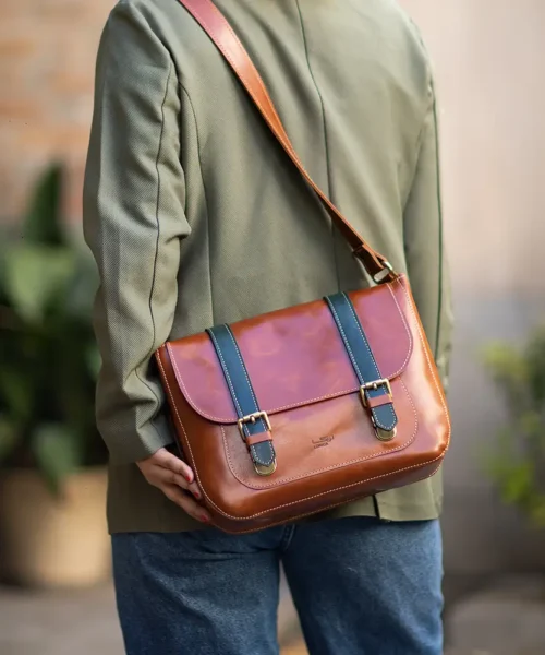 کیف دوشی چرم طبیعی