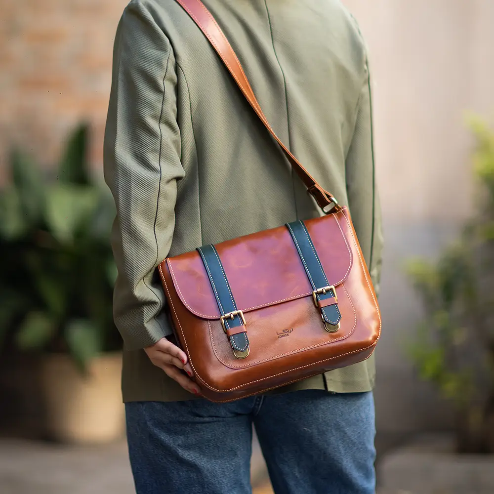 کیف دوشی چرم طبیعی