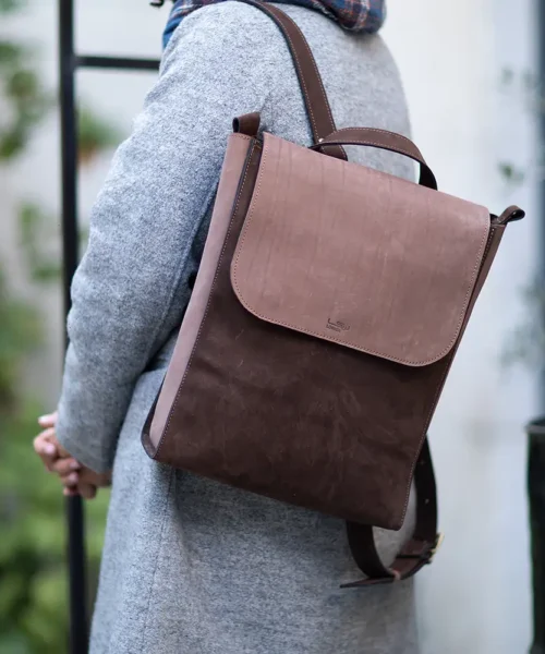 کوله پشتی چرم طبیعی مردانه و زنانه مدل ماهان