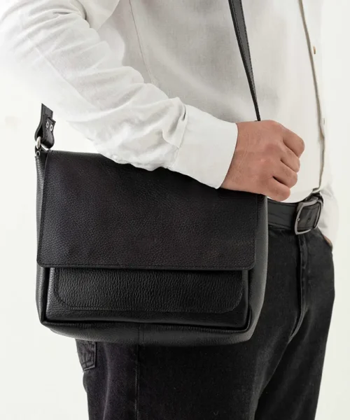 کیف رودوشی چرم طبیعی مناسب آقایان و خانم ها