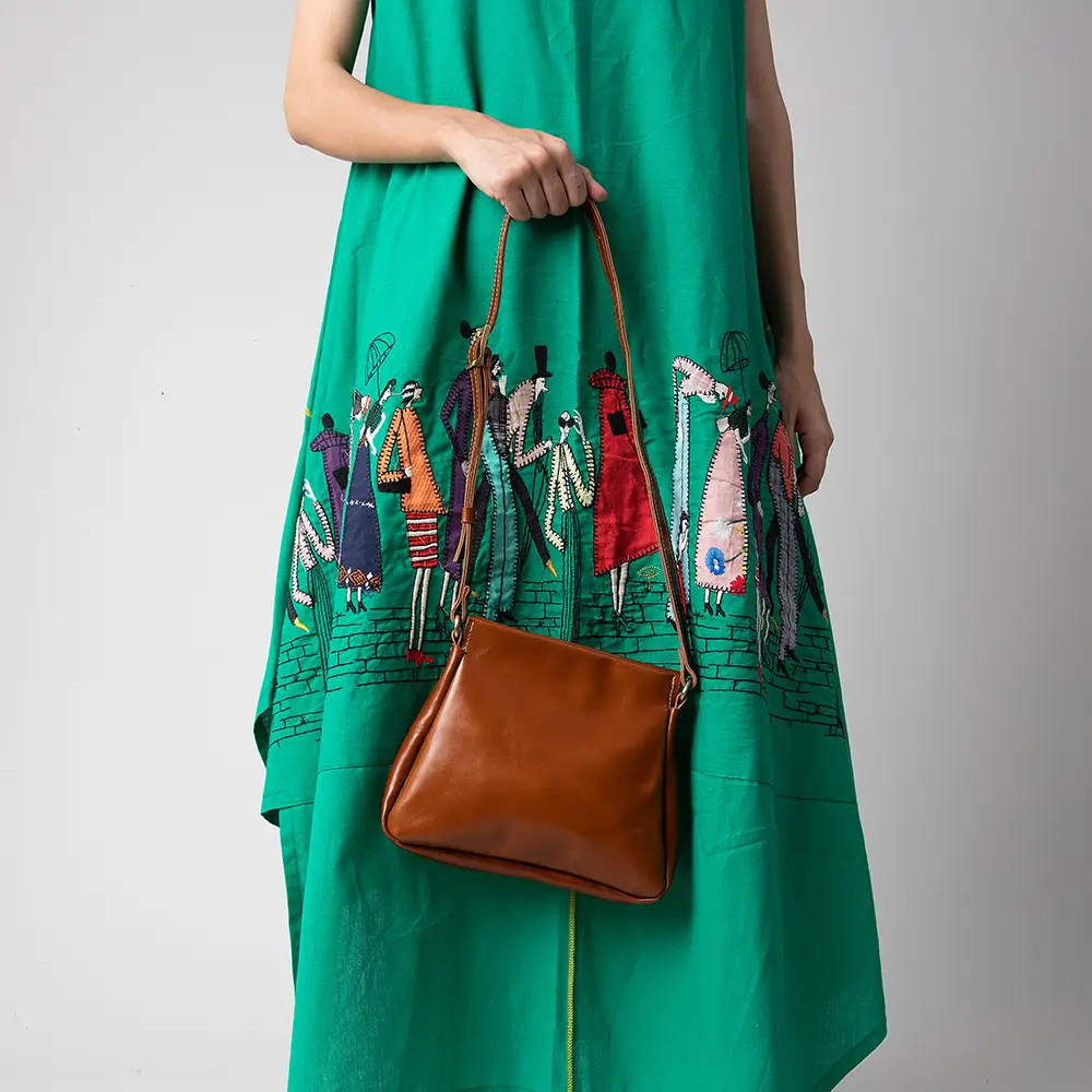 کیف رودوشی چرم طبیعی زنانه مدل شانلی