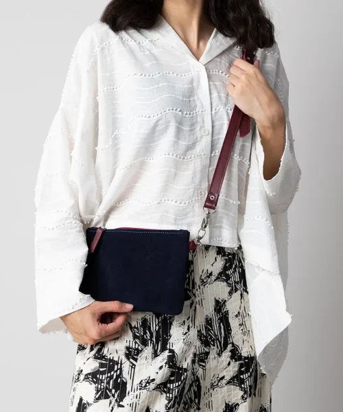 کیف دوشی چرم طبیعی مدل سولین