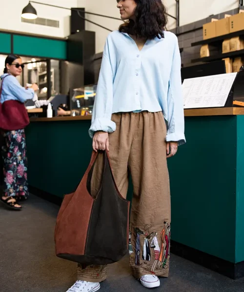 کیف دوشی چرم ظبیعی زنانه مدل پانیذ