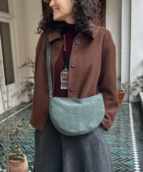 کیف دوشی زنانه چرم طیعی اشبالت