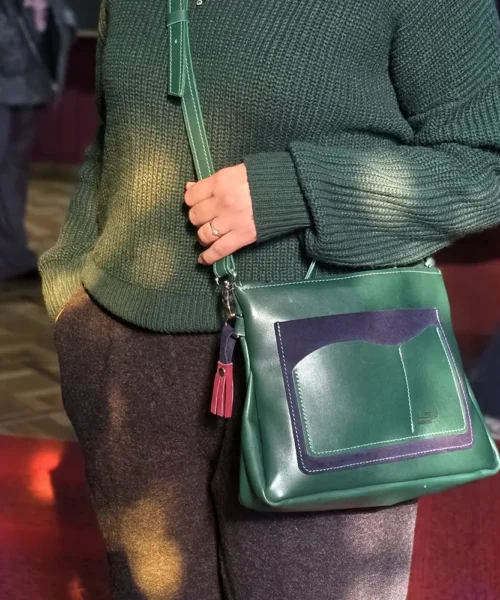 کیف دوشی زنانه چرم طبیعی مدل لاوین