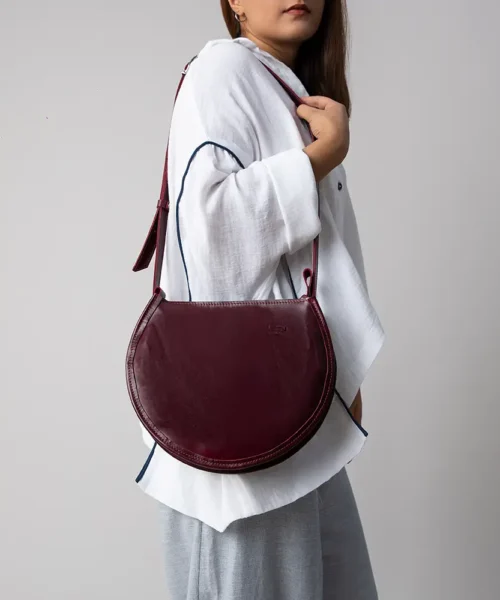 کیف رودوشی چرم طبیعی زنانه مدل طناز