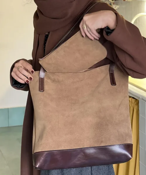کیف دوشی زنانه چرم طبیعی